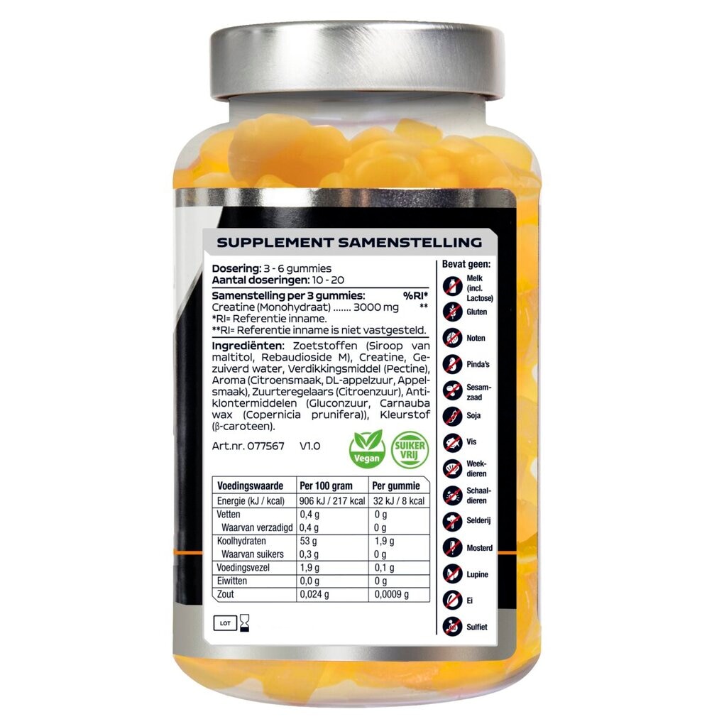 Lucovitaal 3000mg Creatine Monohydraat Gummies