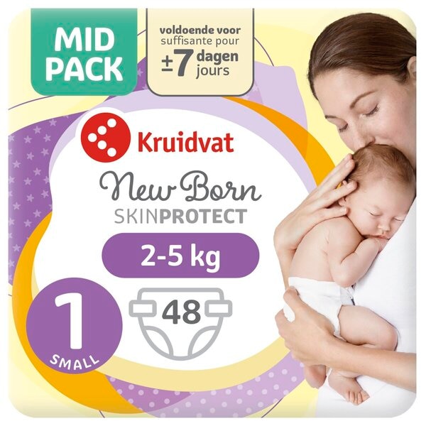 Kruidvat 1 NewBorn Small Luiers Midpack