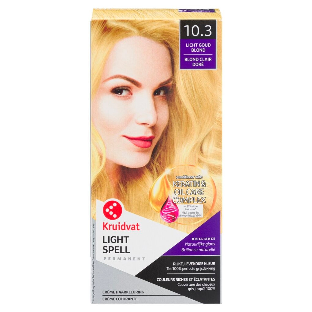 Kruidvat 10.3 Licht Goud Blond Crème Haarkleuring