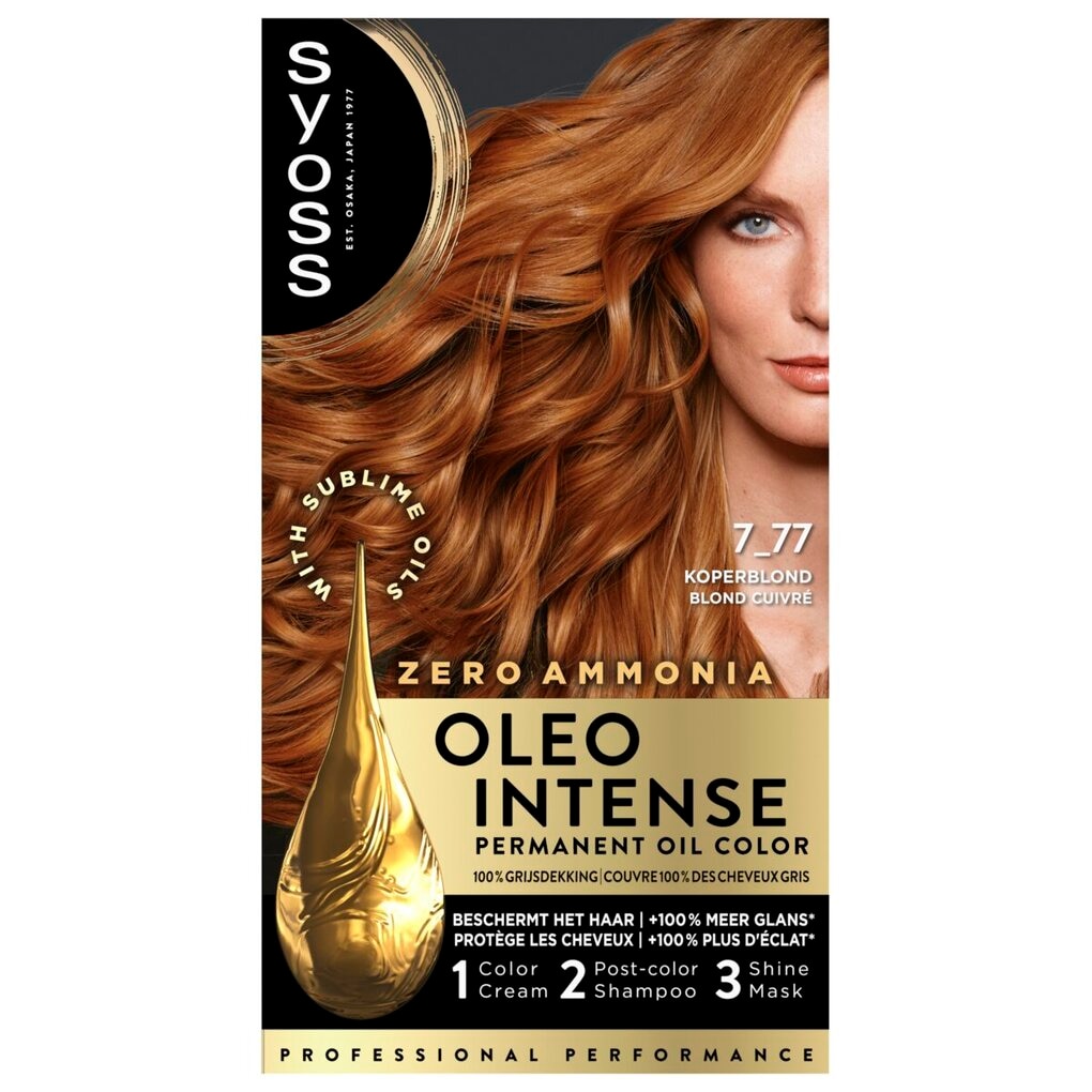 Syoss Oleo Intense 7-77 Koperblond Permanente Haarkleuring