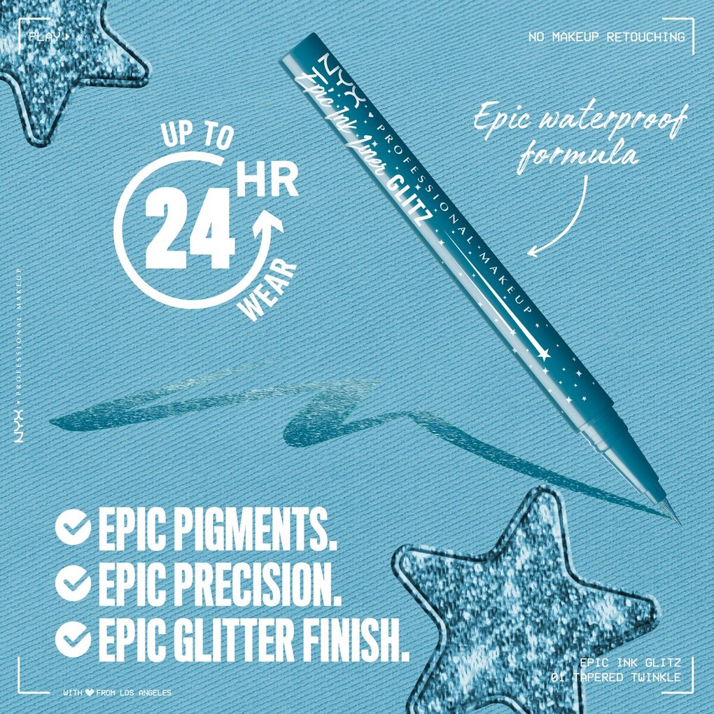 NYX Professional Makeup Eye-Liner Epic Ink Liner Glitz Tapered Twinkle 01
