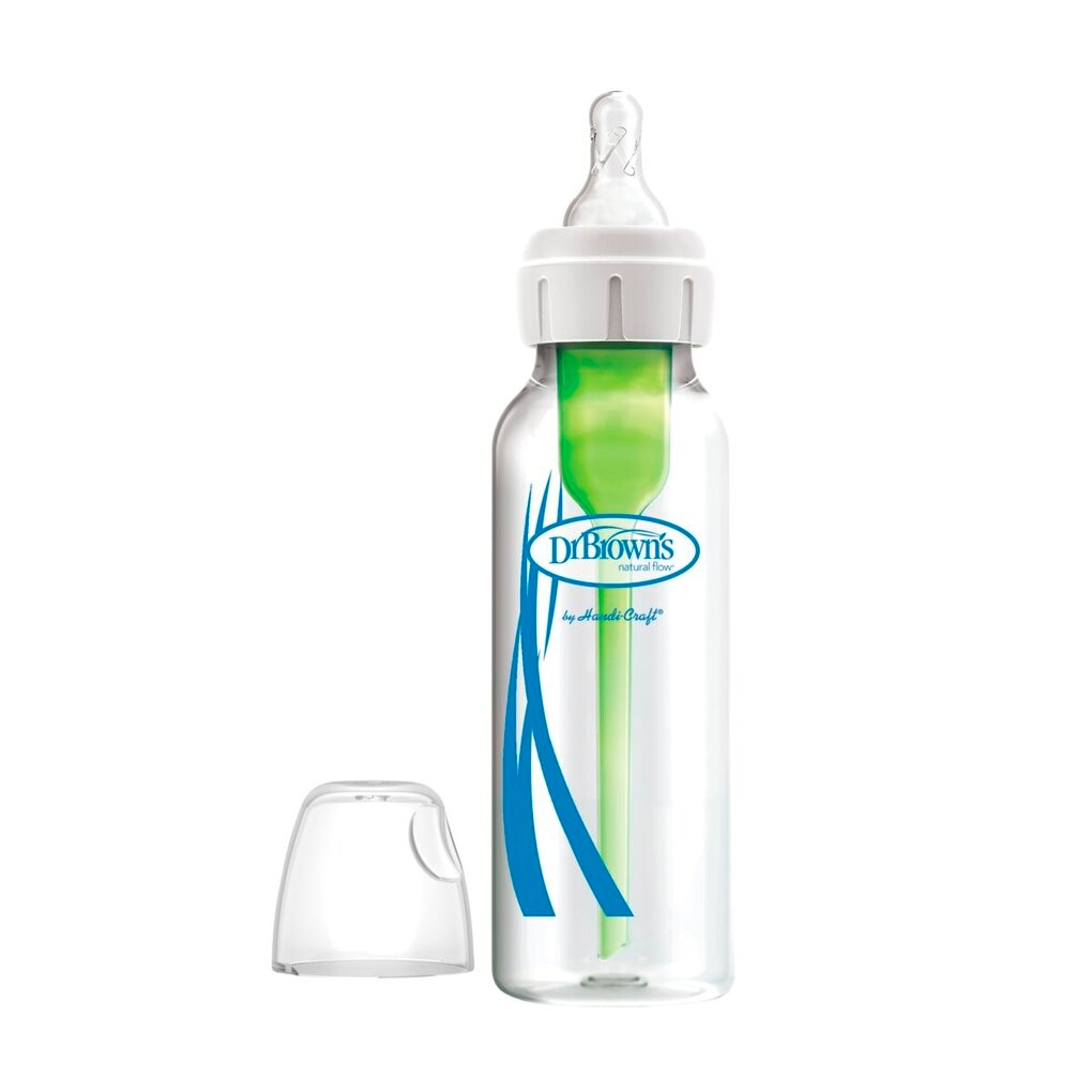 Dr. Brown's 0+M Options+ Anti-Colic Glazen Fles