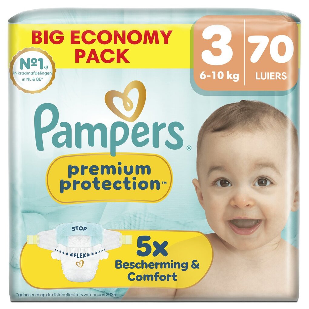 Pampers Premium Protection Maat 3 Luiers
