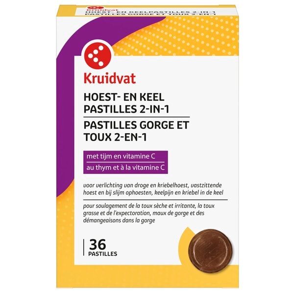 Kruidvat 2-in-1 Hoest- en Keelpastilles
