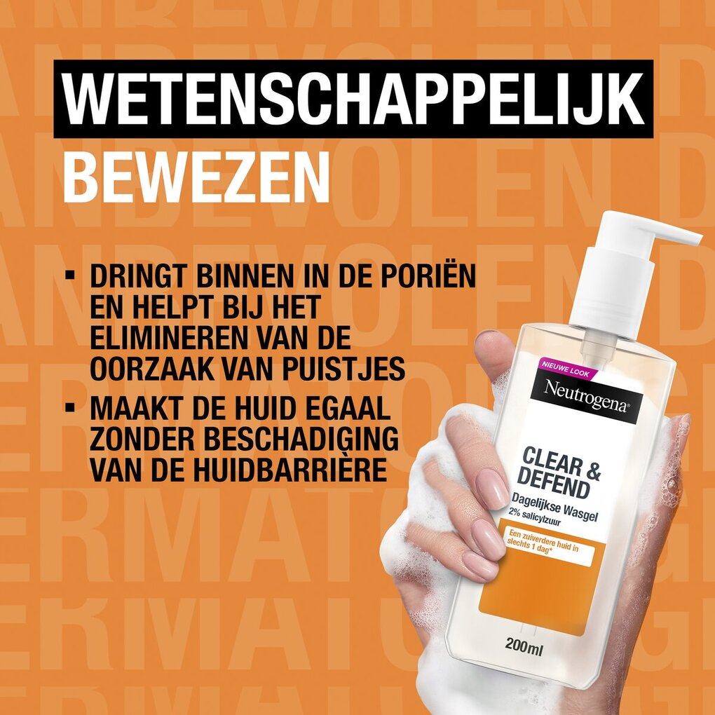 Neutrogena Gel Nettoyant Quotidien Clear & Defend 2 % Acide Salicylique