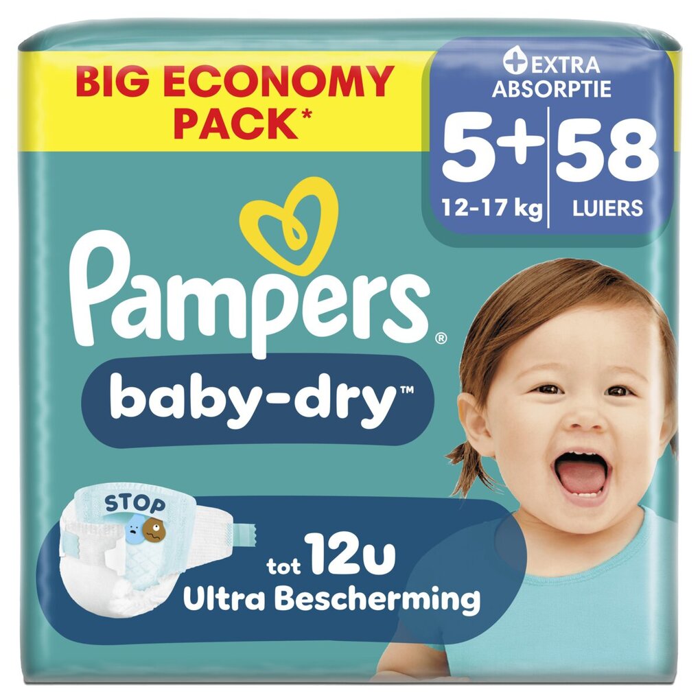 Pampers Baby-Dry Maat 5+ Luiers
