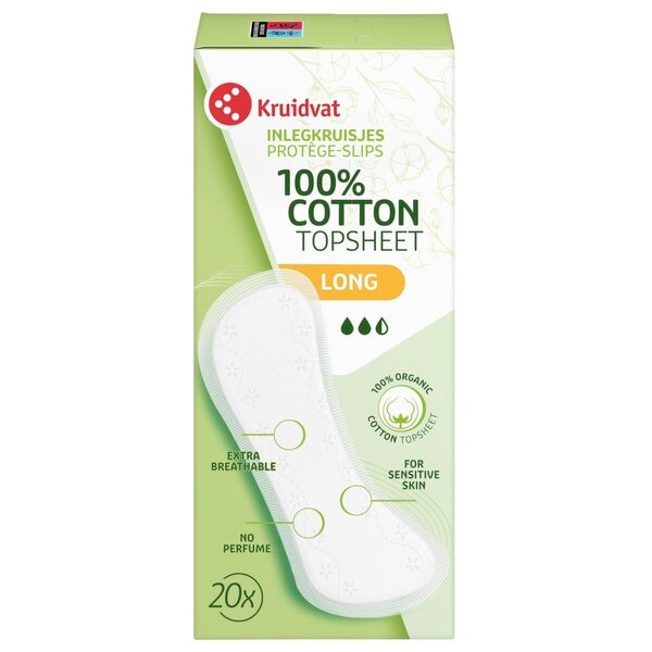 Kruidvat 100 % Cotton Protège-slips Long
