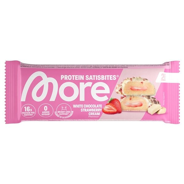 More Protein Satisbites White Chocolate Strawberry Cream Eiwitbites
