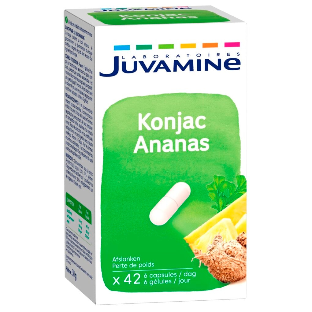 Juvamine Konjac Ananas vetverbrandende eetlustremmer 42 capsules