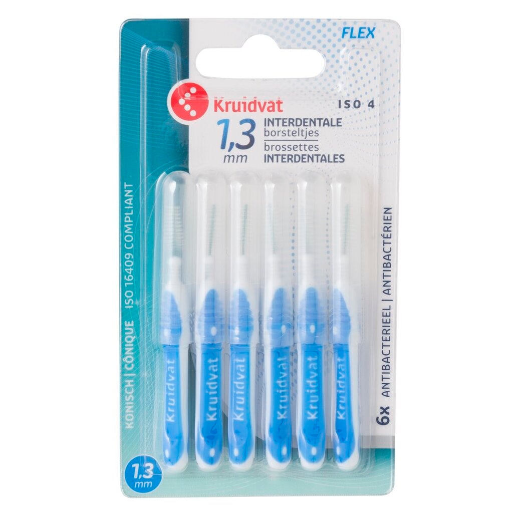 Kruidvat Ultra Fijn 1,3mm Interdentale Borsteltjes met Handvat