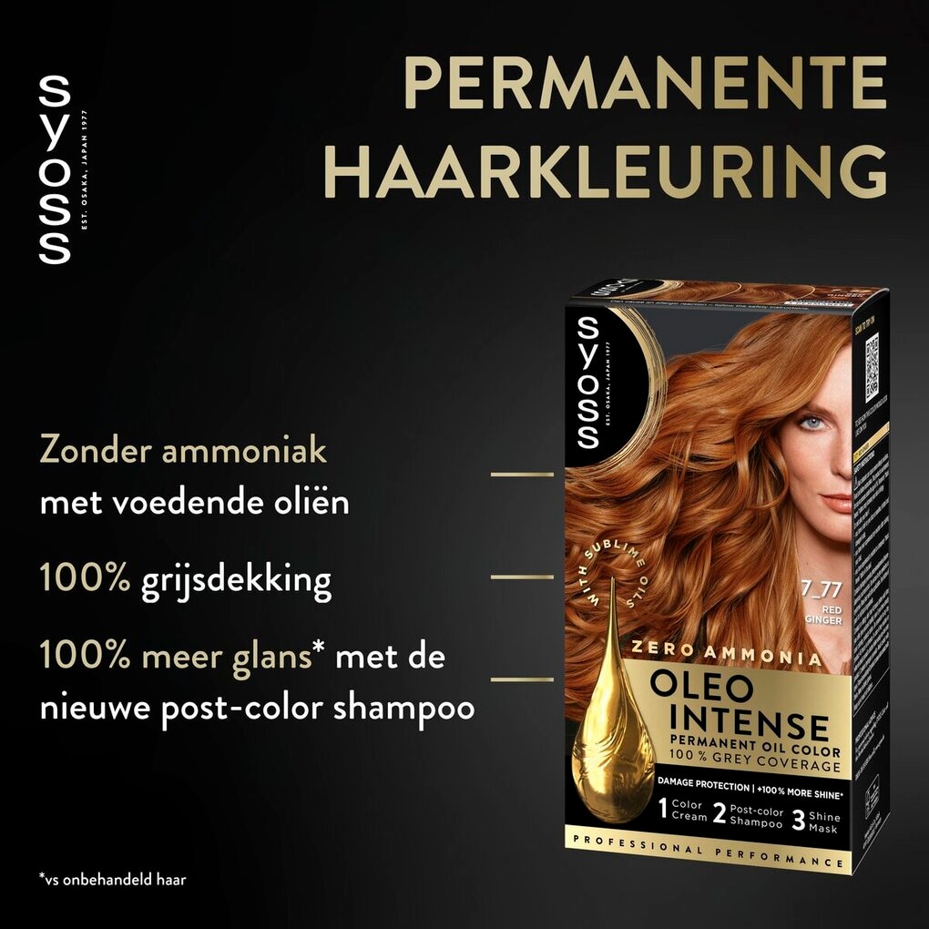 Syoss Oleo Intense Coloration Permanente 7-77 Blond Cuivré