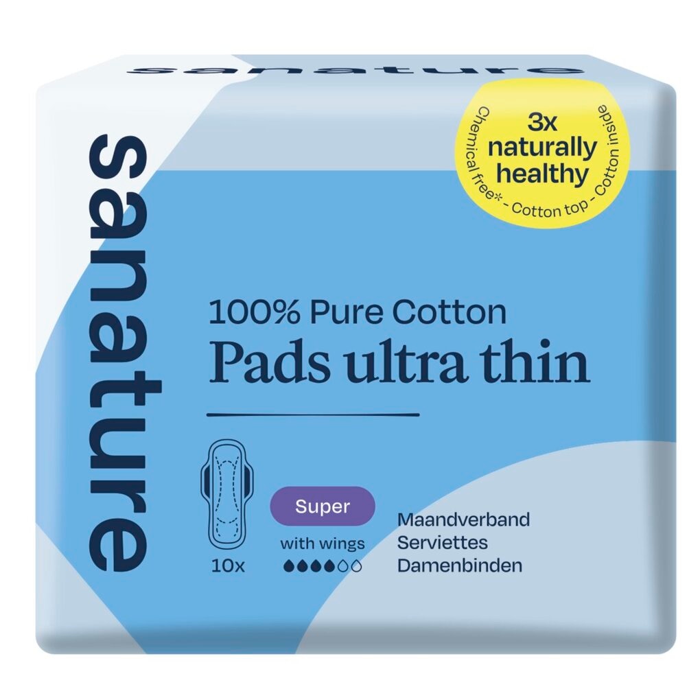Sanature Serviettes Hygiéniques à 100 % en Coton Super Sanature Serviettes Hygiéniques à 100 % en Coton Super
