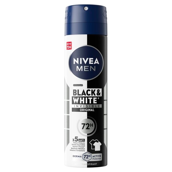 NIVEA Men Black & White Invisible Original Antitranspirant Spray