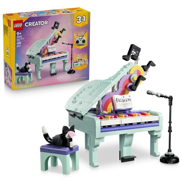 LEGO Creator 3-en-1 31392 Décoration Musicale : Piano et Chat