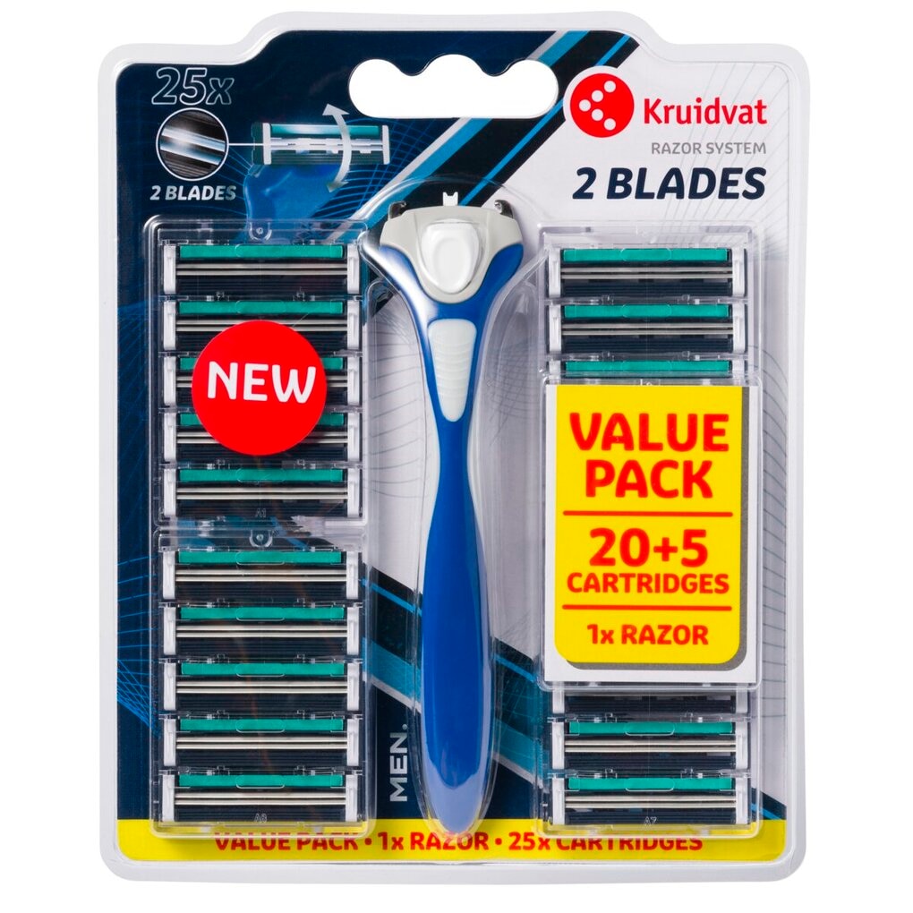Kruidvat Men Tweevoudige Scheerapparaat Valuepack