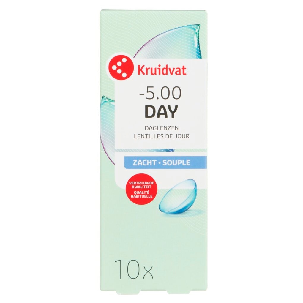 Kruidvat Opticare -5.00 - 10 Lentilles Quotidiennes Souples