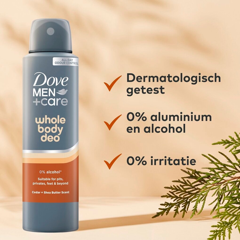 Dove Men+Care Whole Body Deodorant Spray Cedar + Shea Butter