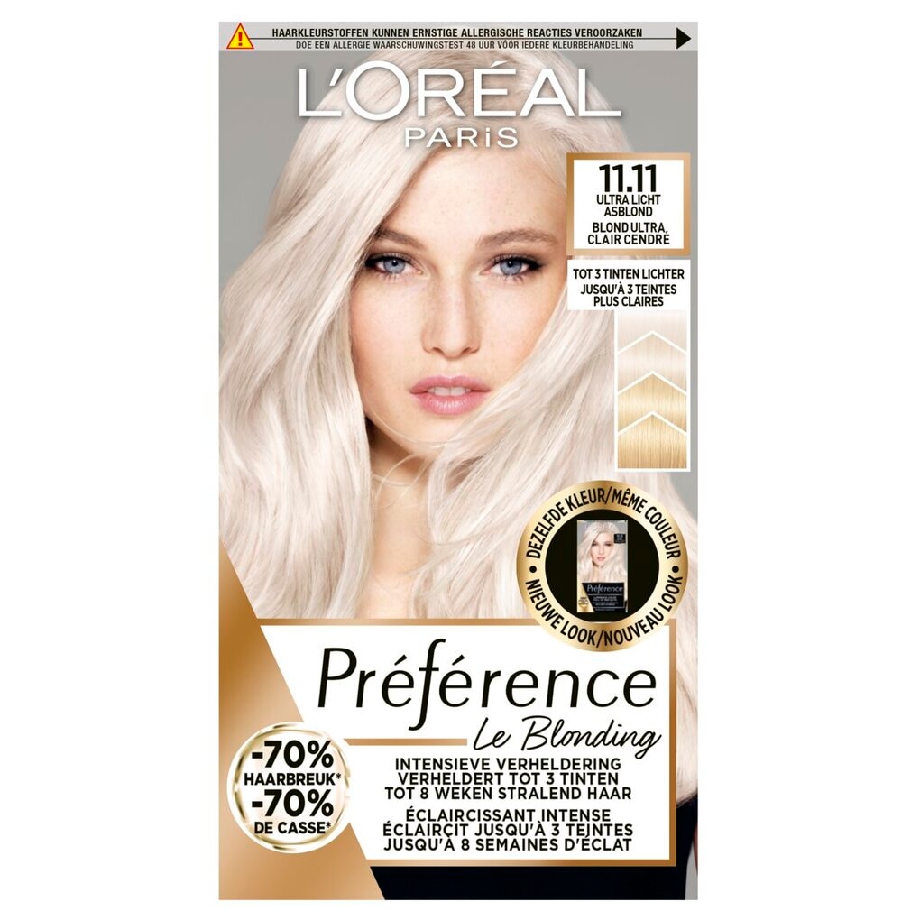 L'Oréal Paris Préférence Le Blonding 11.11 Ultra Licht Asblond Permanente Haarkleuring