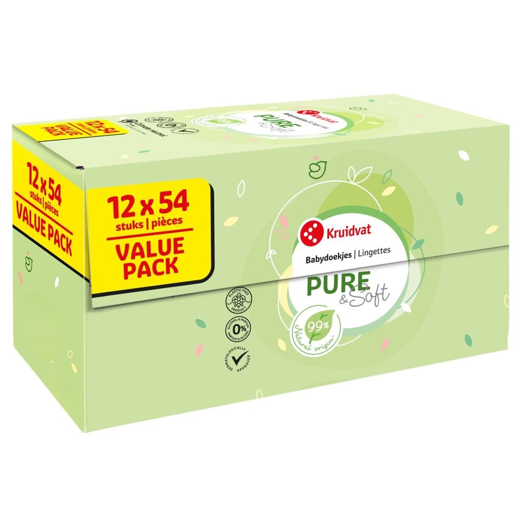 Kruidvat Pure & Soft Babydoekjes
