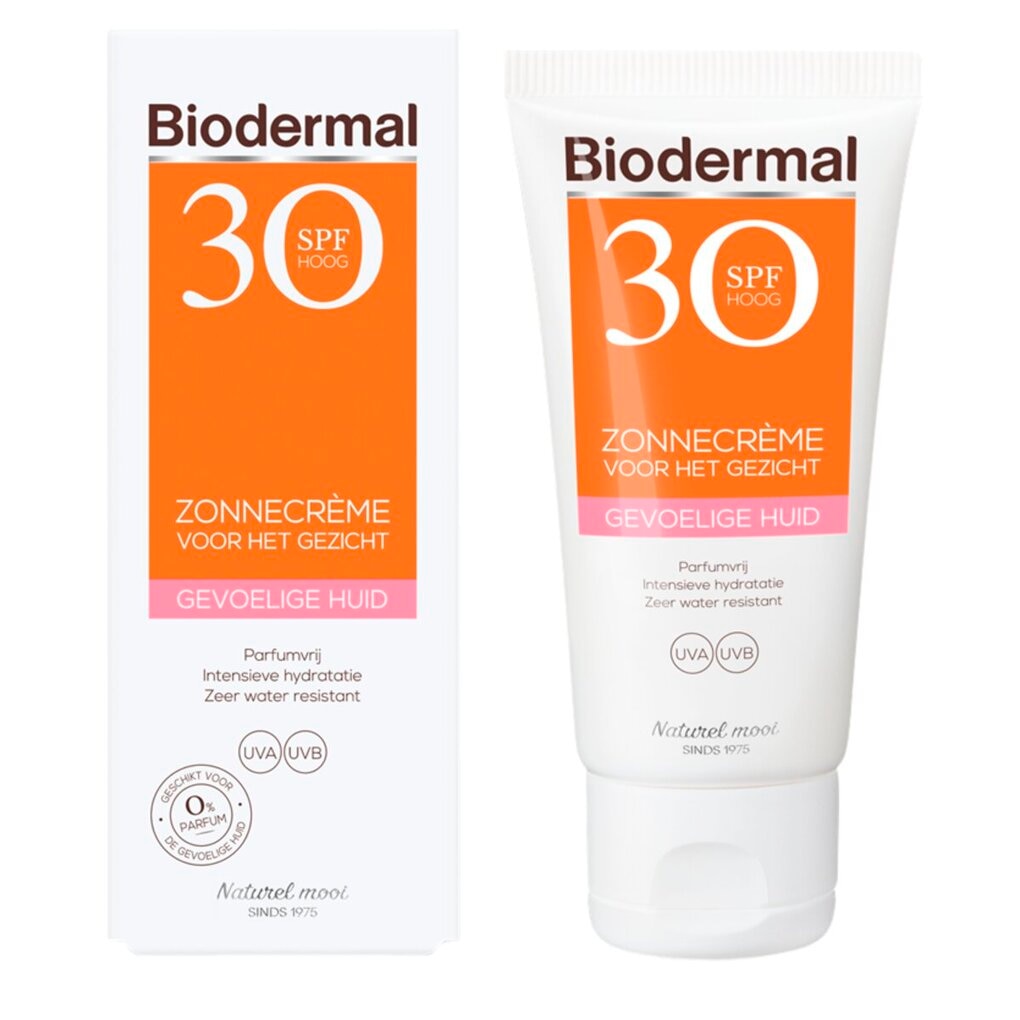 Biodermal Gevoelige Huid SPF30 Zonnecrème voor het Gezicht