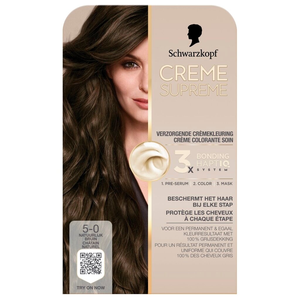 Schwarzkopf Creme Supreme Crème Colorante Soin 5-0 Châtain Naturel
