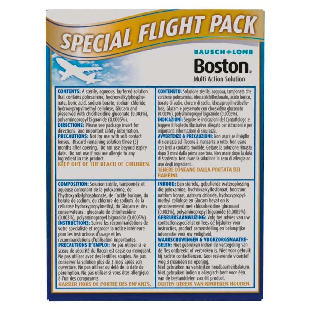 Bausch + Lomb Boston Simplus Lenzenvloeistof Special Flight Pack