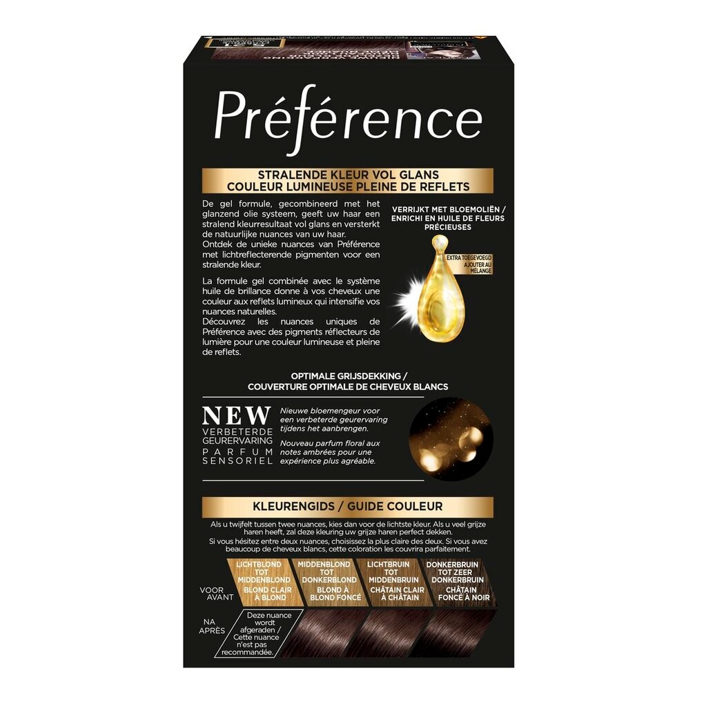 L'Oréal Paris Préférence Coloration Permanente 5.21 Châtain Clair Froid