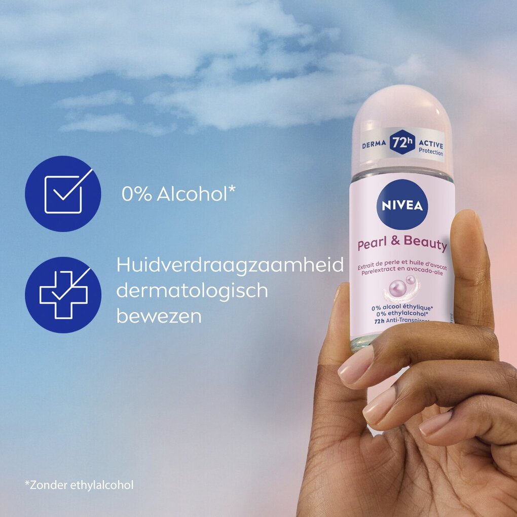 NIVEA Déodorant Bille Anti-Transpirant Pearl & Beauty
