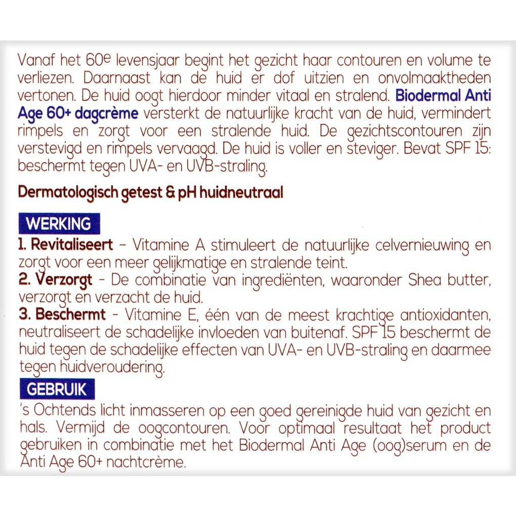 Biodermal Anti Age 60+ Dagcrème