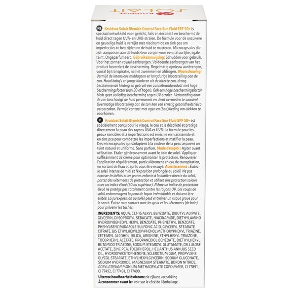Kruidvat Solait Blemish Control SPF50 Face Sunfluid