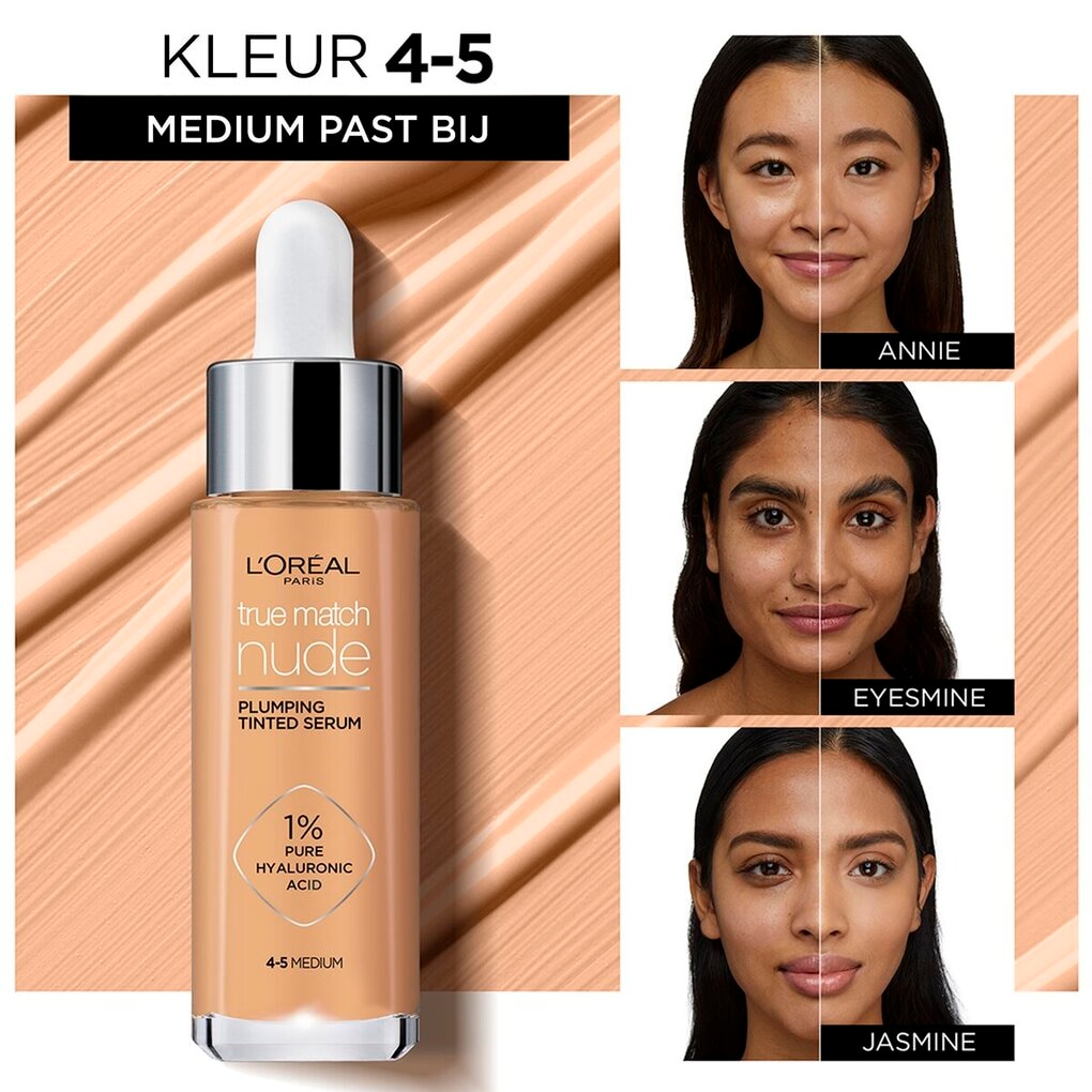 L'Oréal Paris Sérum Teinté Repulpant True Match Nude 4-5 Medium