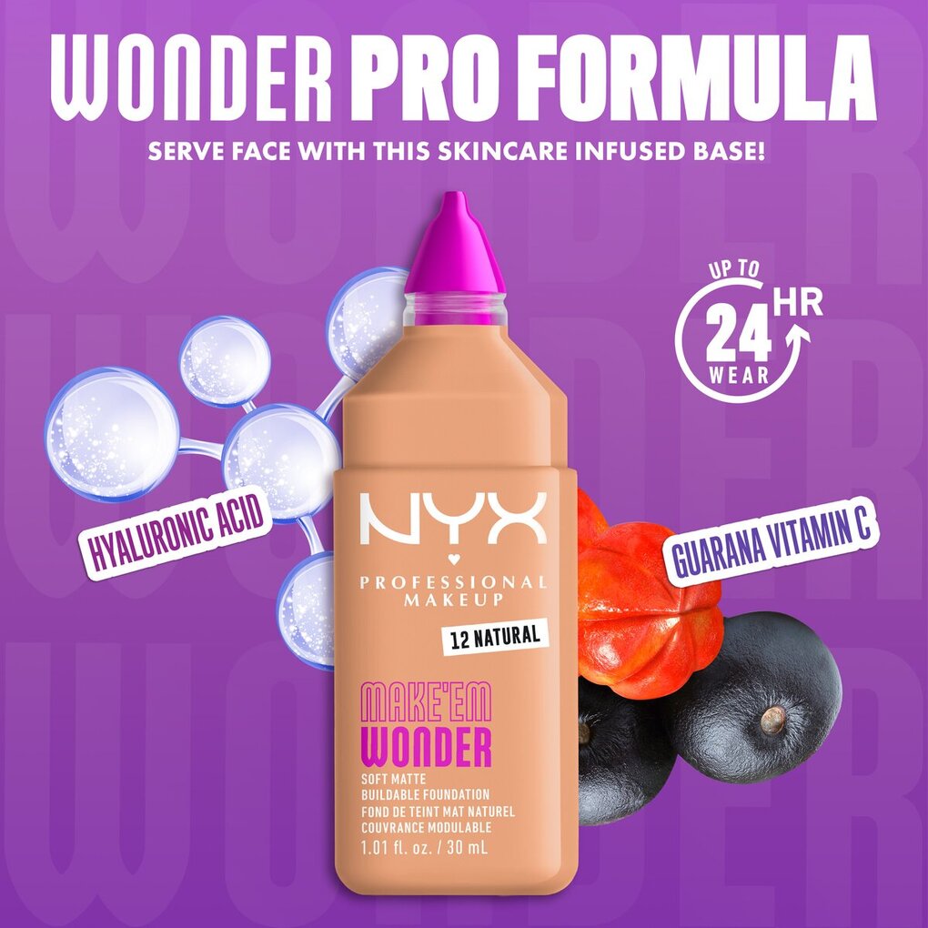NYX Professional Makeup Fond de Teint Make 'Em Wonder 12 Natural