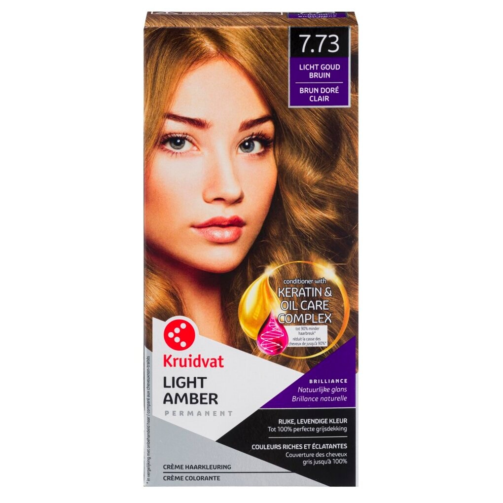 Kruidvat 7.73 Licht Goud Bruin Crème Haarkleuring Kruidvat 7.73 Licht Goud Bruin Crème Haarkleuring
