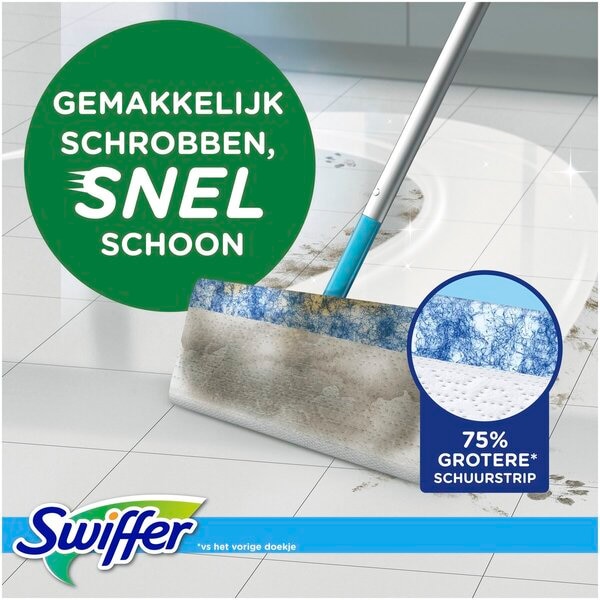 Swiffer - Navulling van droge vloerdoekjes, 1 pak van 18 doekjes