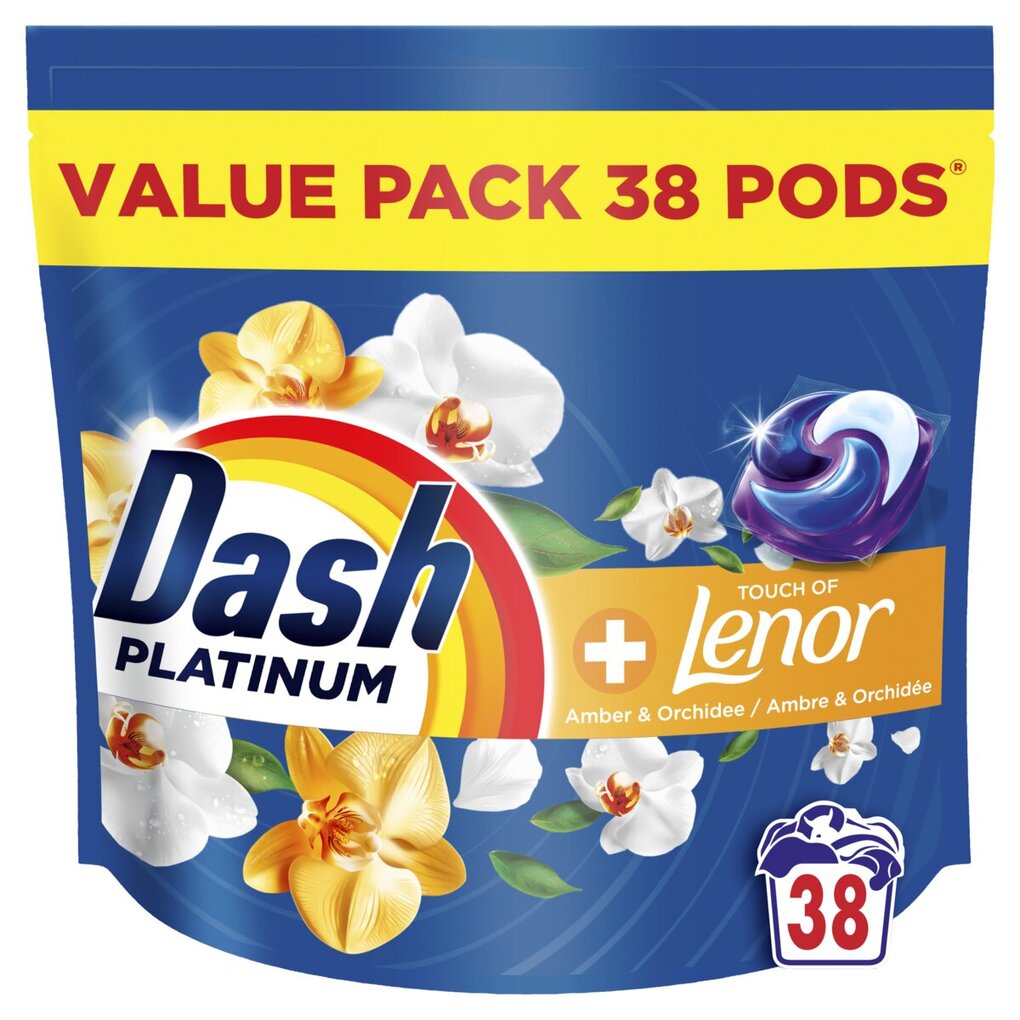 Dash Platinum + Touch of Lenor Amber & Orchidee Wasmiddelpods