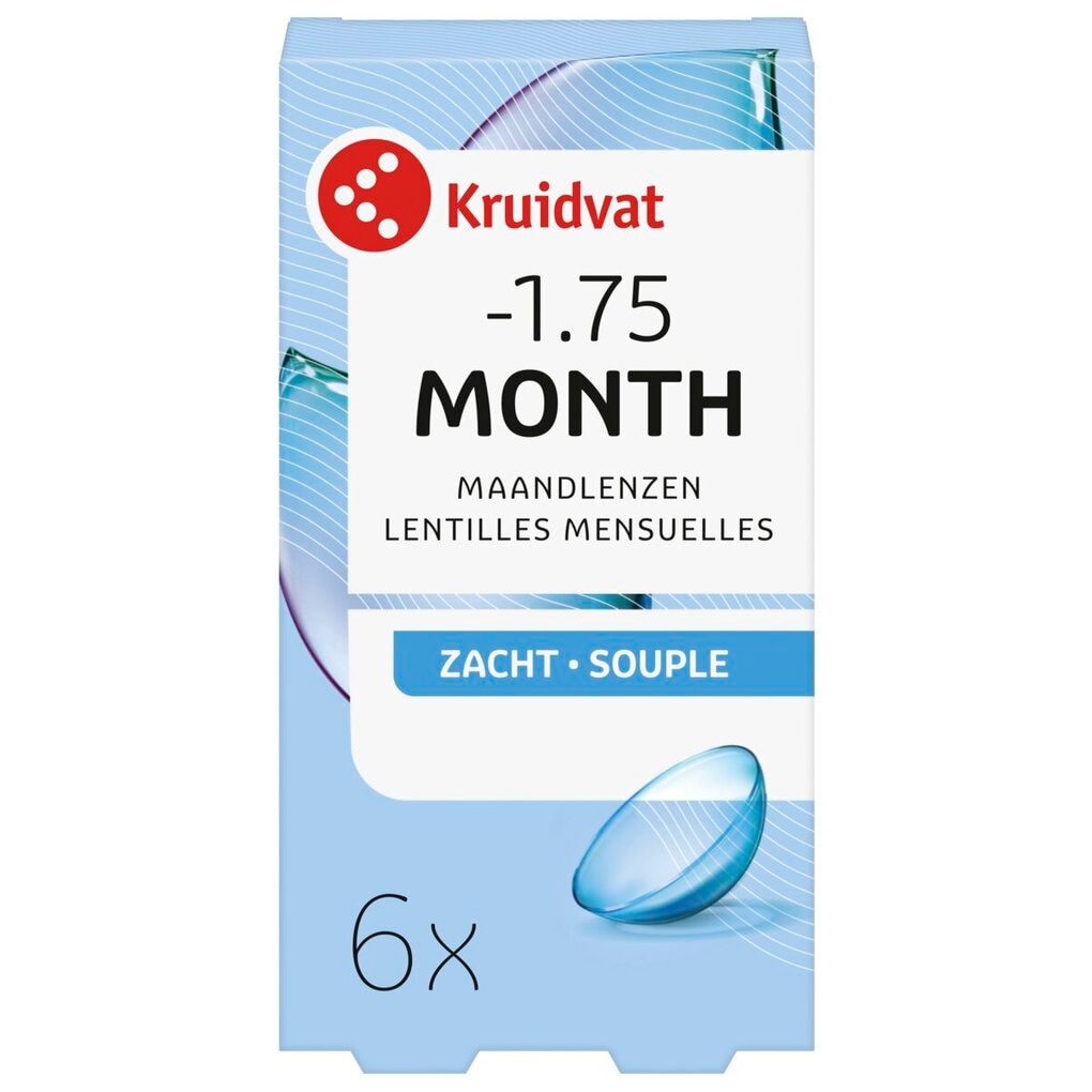 Kruidvat Opticare -1.75 Lentilles Mensuelles Souples Kruidvat Opticare -1.75 Lentilles Mensuelles Souples