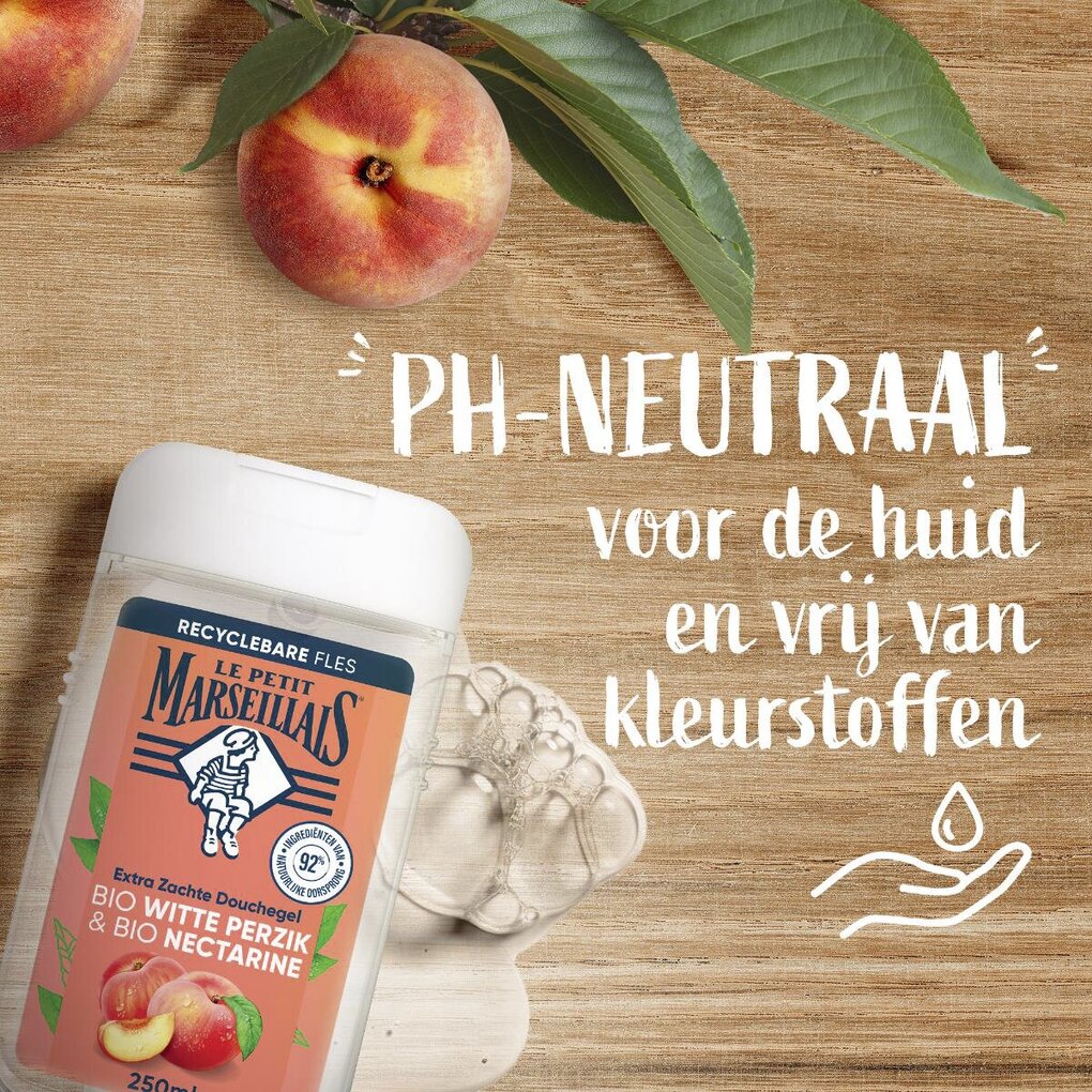 Le Petit Marseillais Bio Witte Perzik & Bio Nectarine Extra Zachte Douchegel