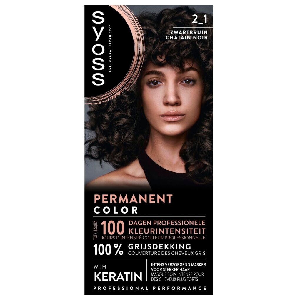 Syoss Salonplex 2-1 Zwartbruin Permanente Haarkleuring