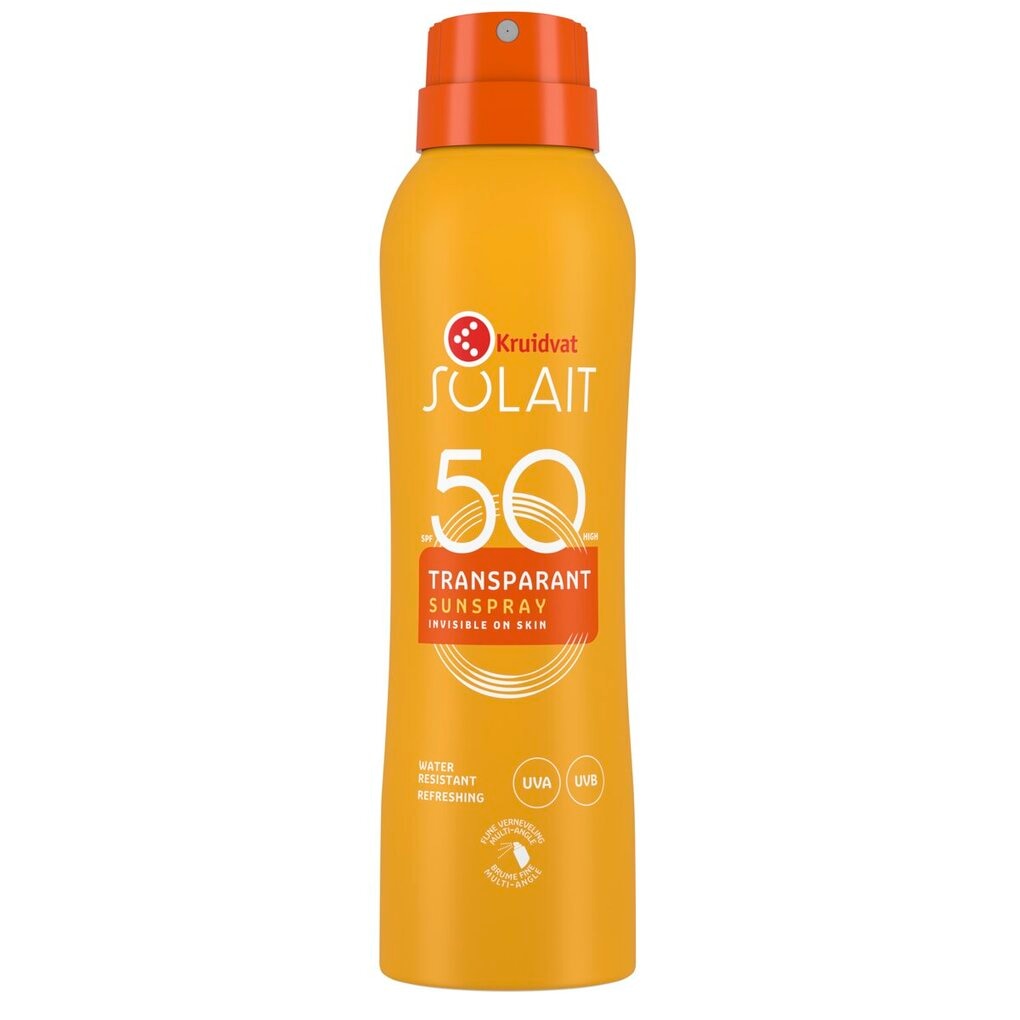 Kruidvat Solait Transparant SPF50 Refreshing Sunspray