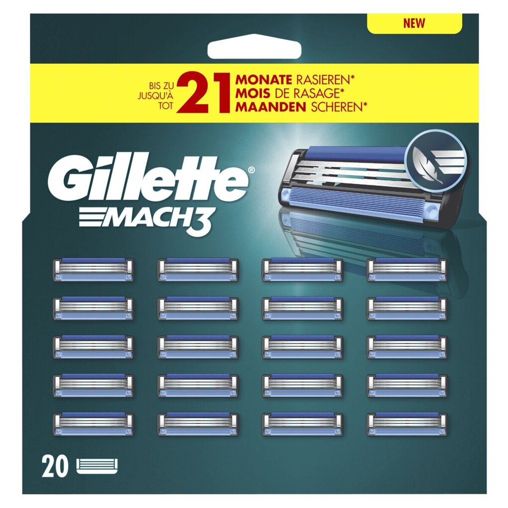 Gillette Voordeelpak Mach3 L 20 stuks