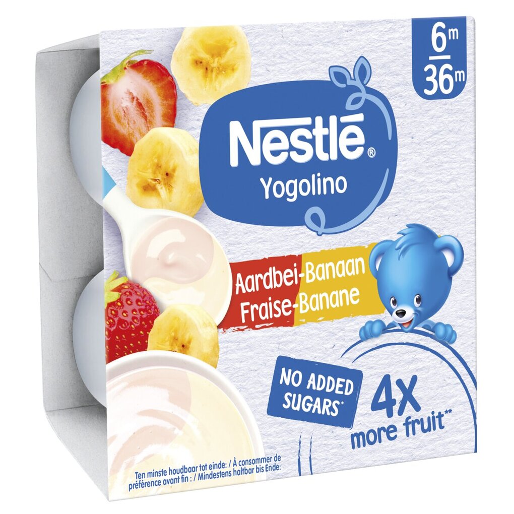 Nestlé Yogolino 6+M  Aardbei Banaan Babydessert