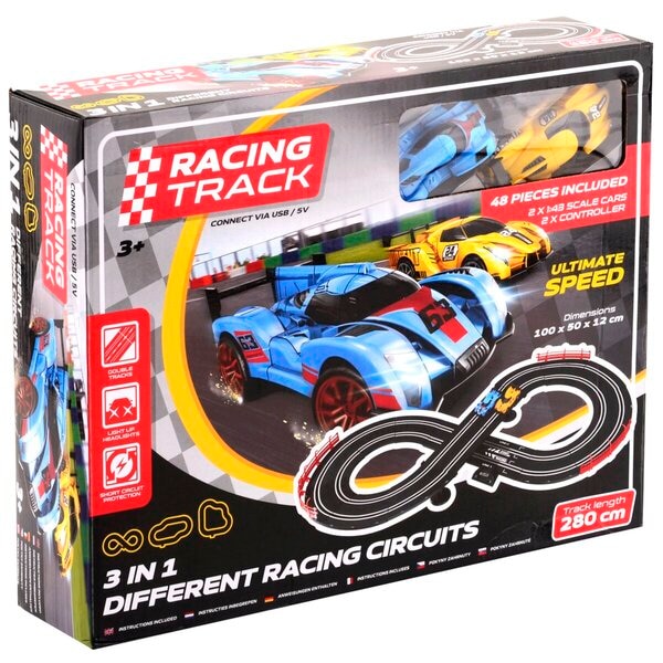 Racing Track Circuit de Course 3-en-1 Different Racing Circuits