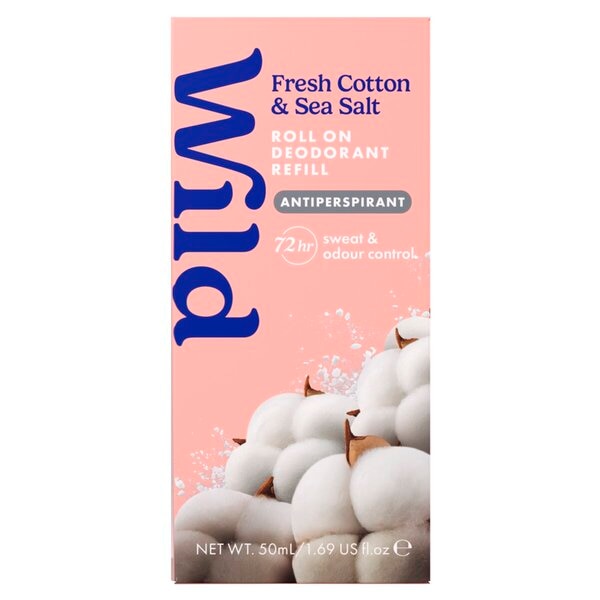 Wild Recharge pour Déodorant Antitranspirant à Bille Fresh Cotton & Sea Salt