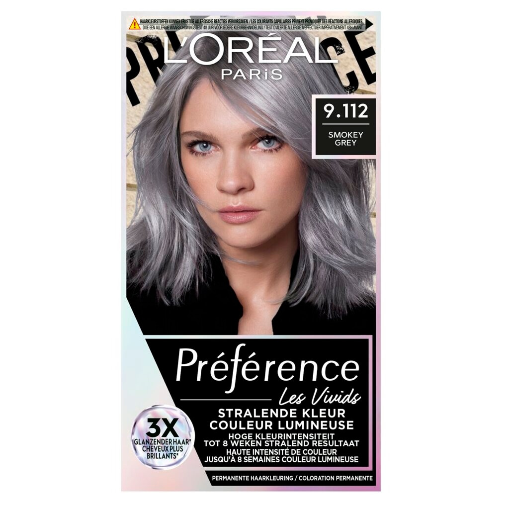 L'Oréal Paris Préférence Coloration Permanente Les Vivids 9.112 Smokey Grey