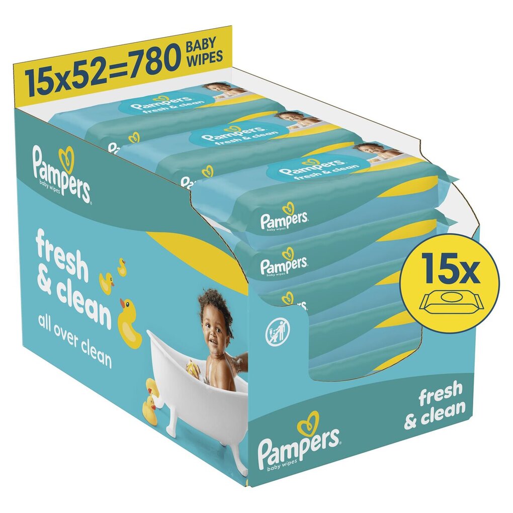 Pampers Lingettes Bébé Fresh & Clean Pampers Lingettes Bébé Fresh & Clean