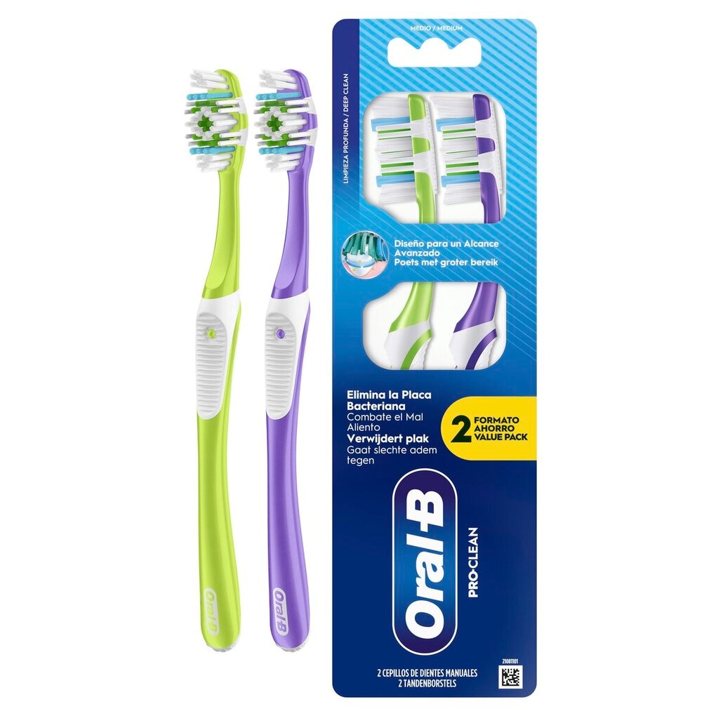 Oral B tandenborstel Pro Clean Medium 2 stuks Oral B tandenborstel Pro Clean Medium 2 stuks