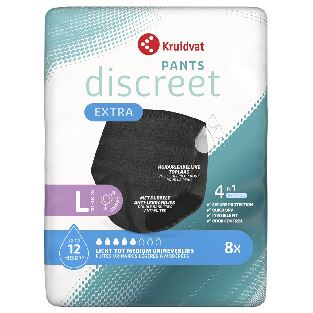 Kruidvat Discreet Protection Unisex Large Incontinentiebroekjes