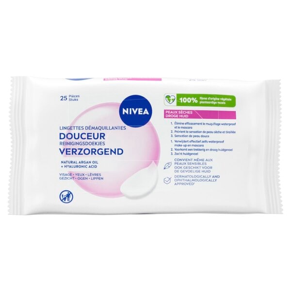 NIVEA Lingettes Nettoyantes et Adoucissantes 3-en-1