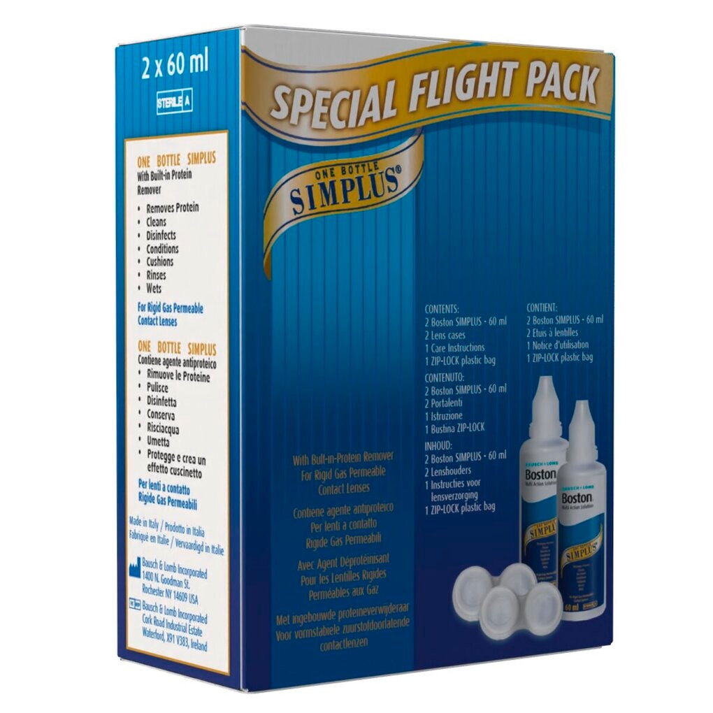 Bausch + Lomb Boston Simplus Lenzenvloeistof Special Flight Pack