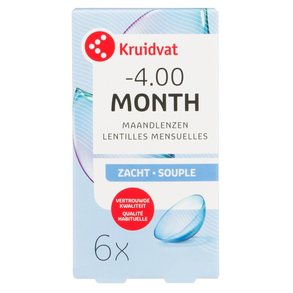 Kruidvat Opticare -4.00 Lentilles Mensuelles Souples